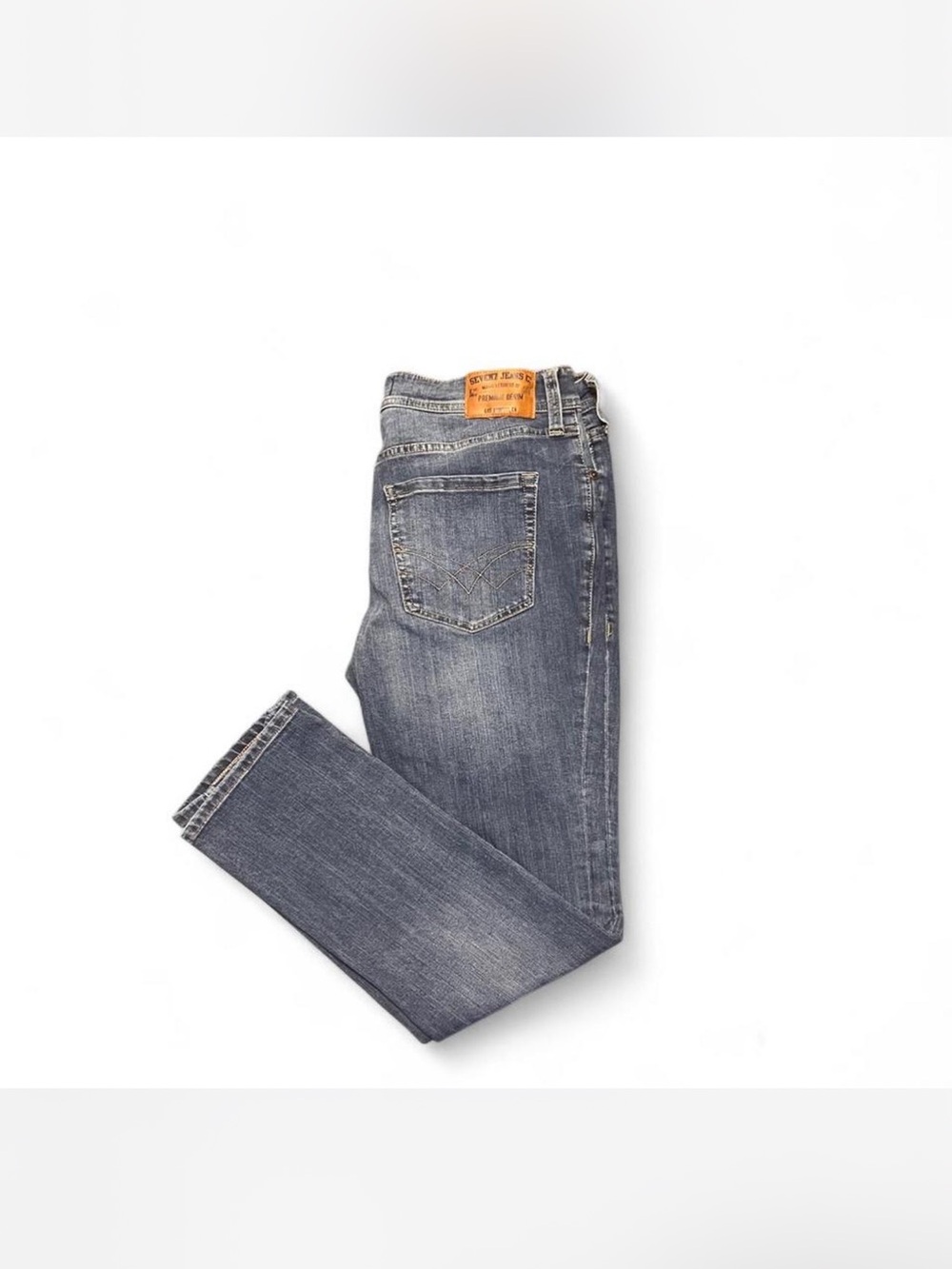 Seven7 Slim Straight Medium Wash Denim Jeans